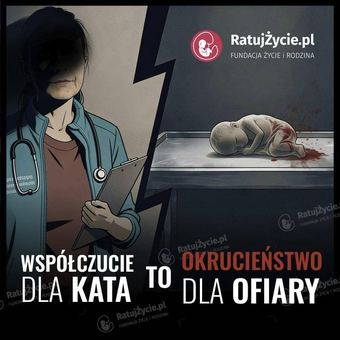 Protest przeciw aborcji przed szpitalem