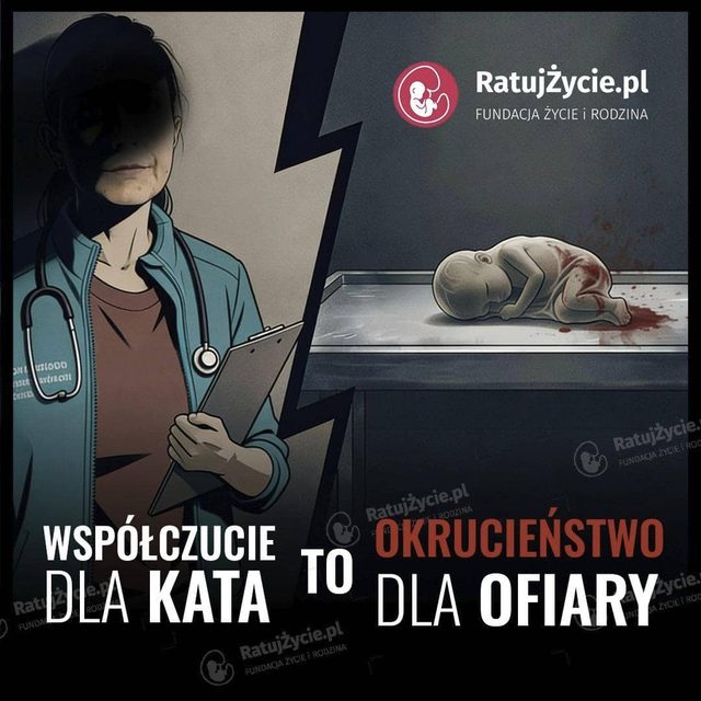 Protest przeciw aborcji przed szpitalem