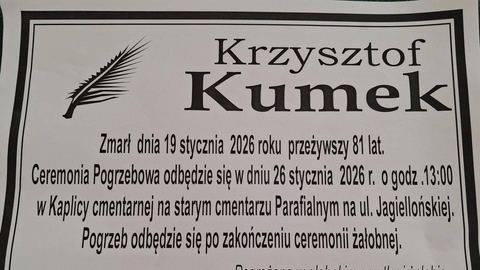 Zmarł Krzysztof Kumek