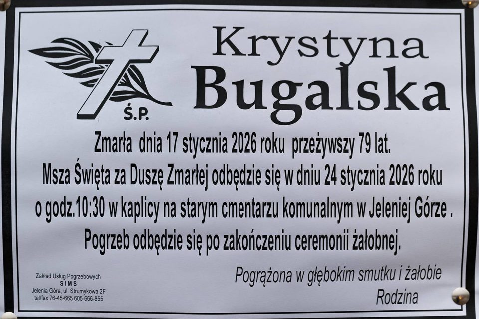 Zmarła Krystyna Bugalska