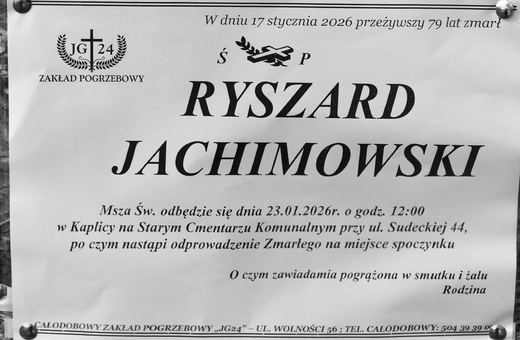 Zmarł Ryszard Jachimowski