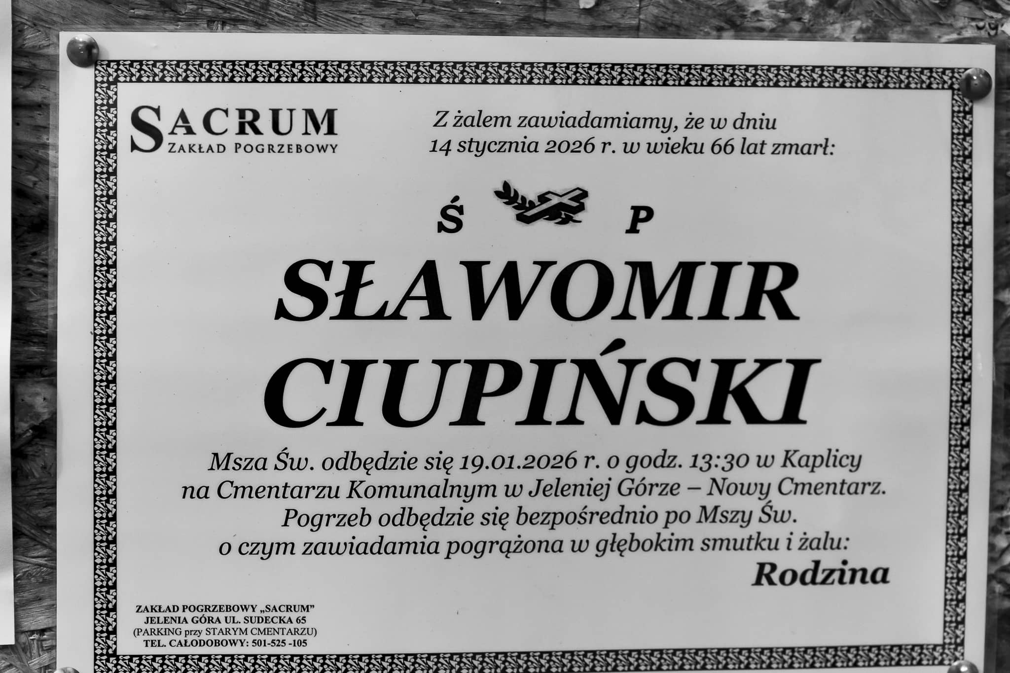 Zmarł Sławomir Ciupiński