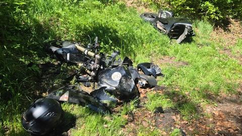Poważny wypadek motocyklisty