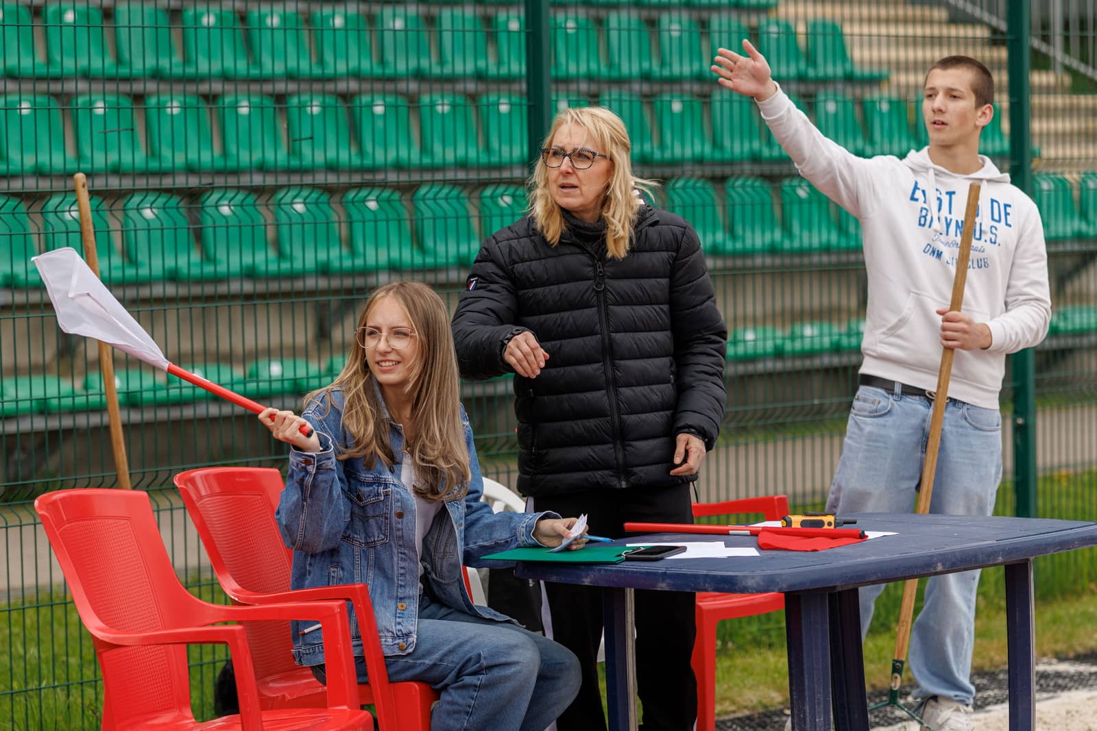 Organizacyjna klapa podczas szkolnych igrzysk