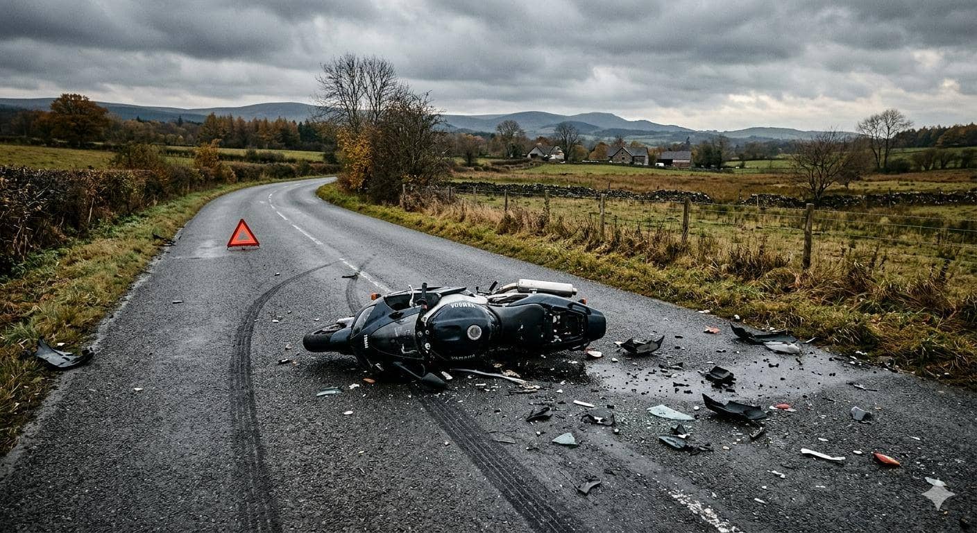 Potrącił motocyklistę i uciekł. Ofiara ma uszkodzony kręgosłup