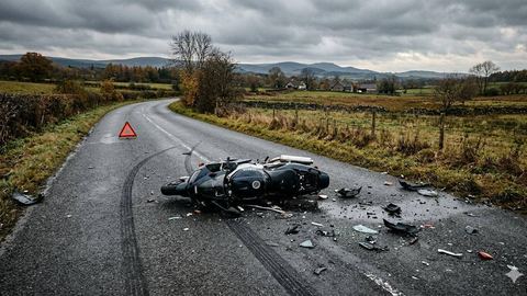 Potrącił motocyklistę i uciekł. Ofiara ma uszkodzony kręgosłup