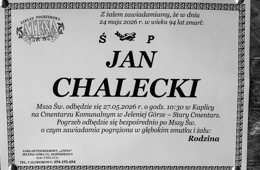 Zmarł Jan Chalecki