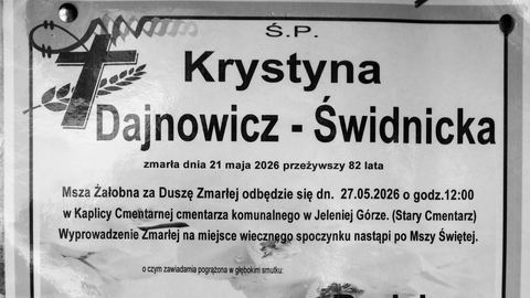 Zmarła Krystyna Dajnowicz–Świdnicka