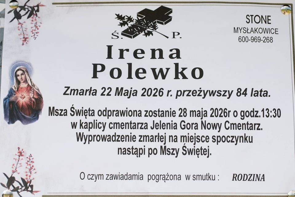 Zmarła Irena Polewko