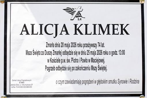Zmarła Alicja Klimek