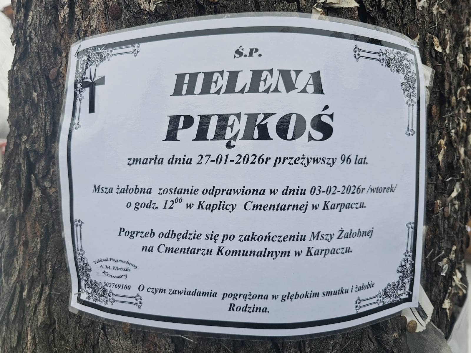 Zmarła Helena Piękoś