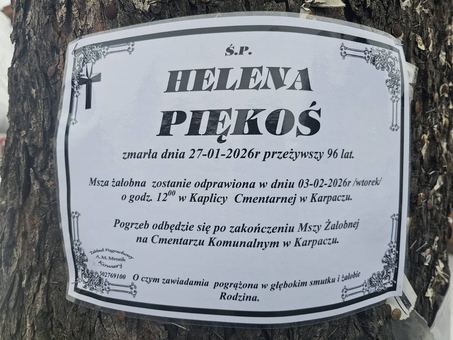 Zmarła Helena Piękoś