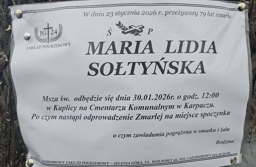 Zmarła Maria Sołtyńska