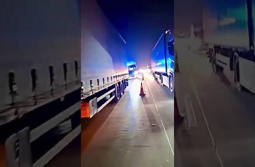 Kompletnie pijany Rumun za kierownicą ciężarówki