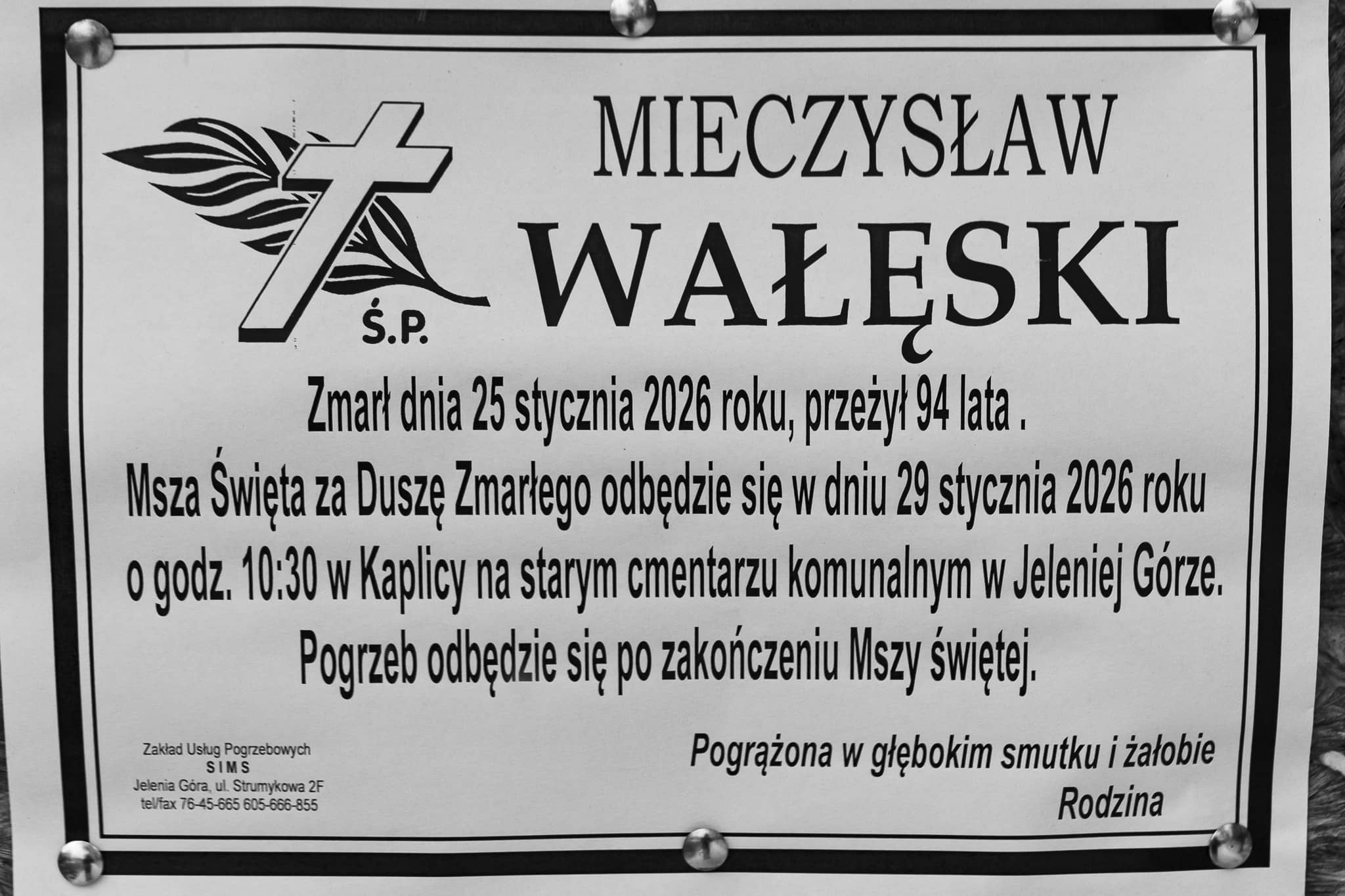 Zmarł Mieczysław Wałęski