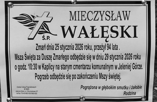 Zmarł Mieczysław Wałęski