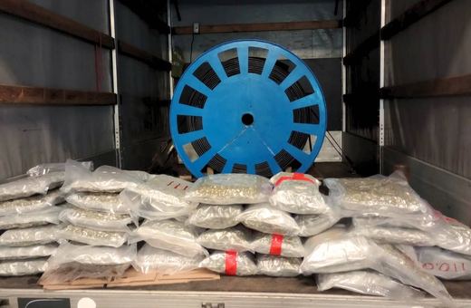 Marihuana ukryta w bębnie z kablem