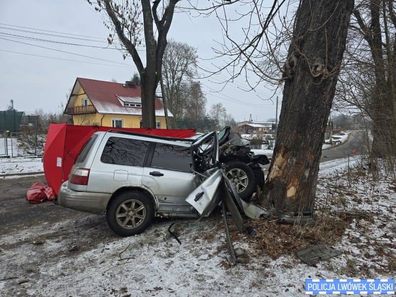 Makabryczny wypadek, kierowca nie przeżył