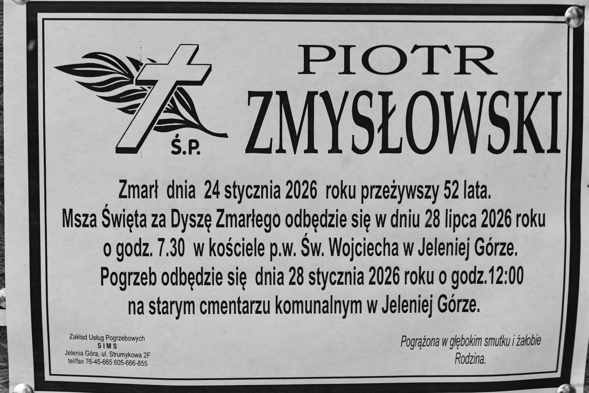 Zmarł Piotr Zmysłowski