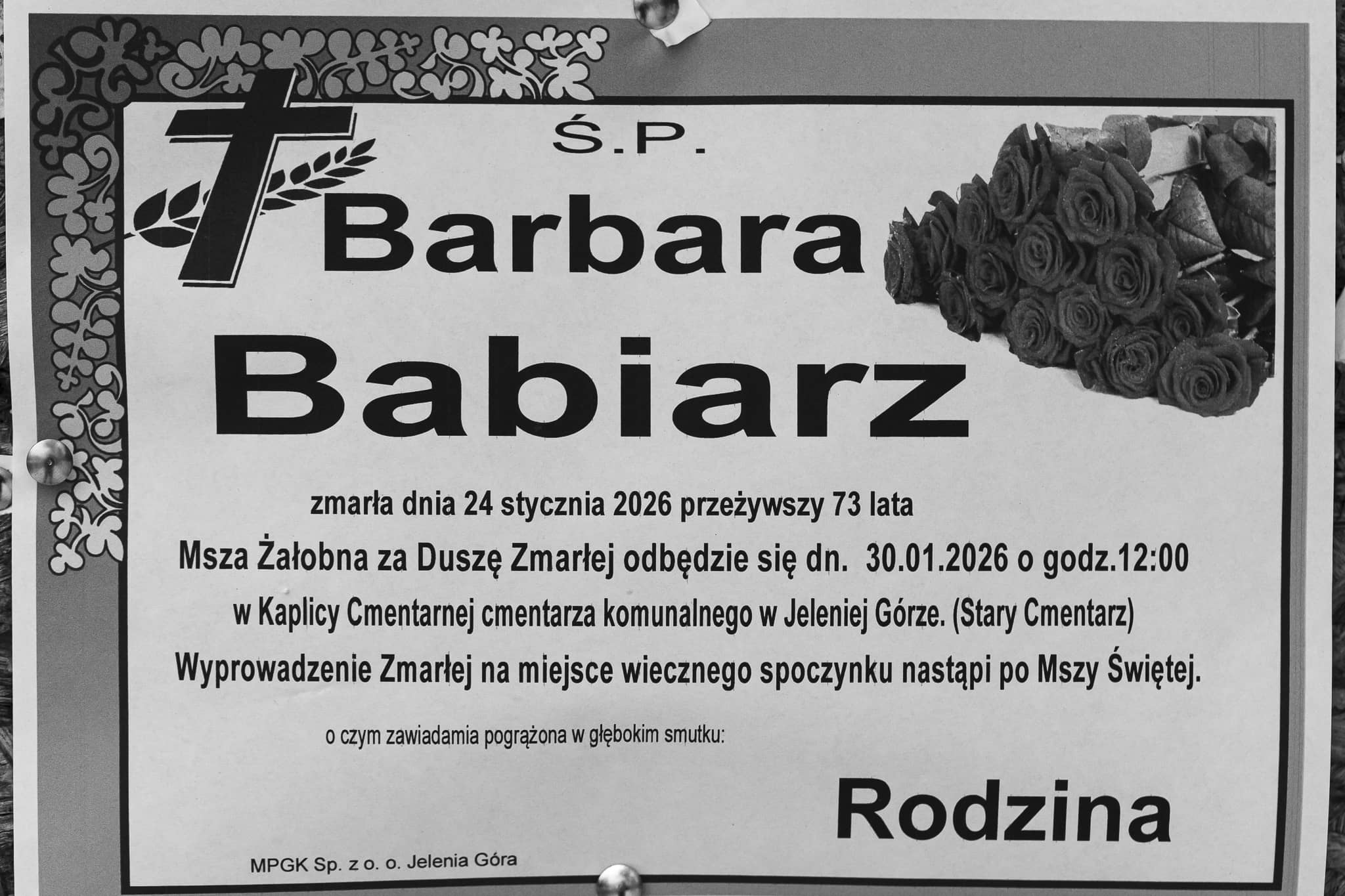 Zmarła Barbara Babiarz