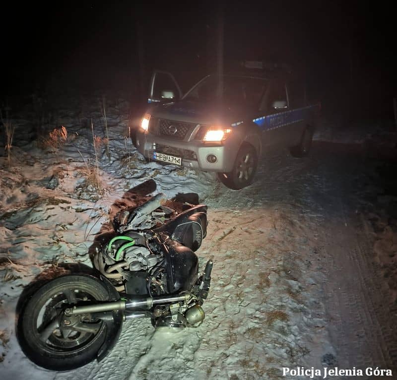 Ucieczka motocyklisty w Bukowcu