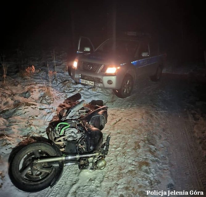 Ucieczka motocyklisty w Bukowcu