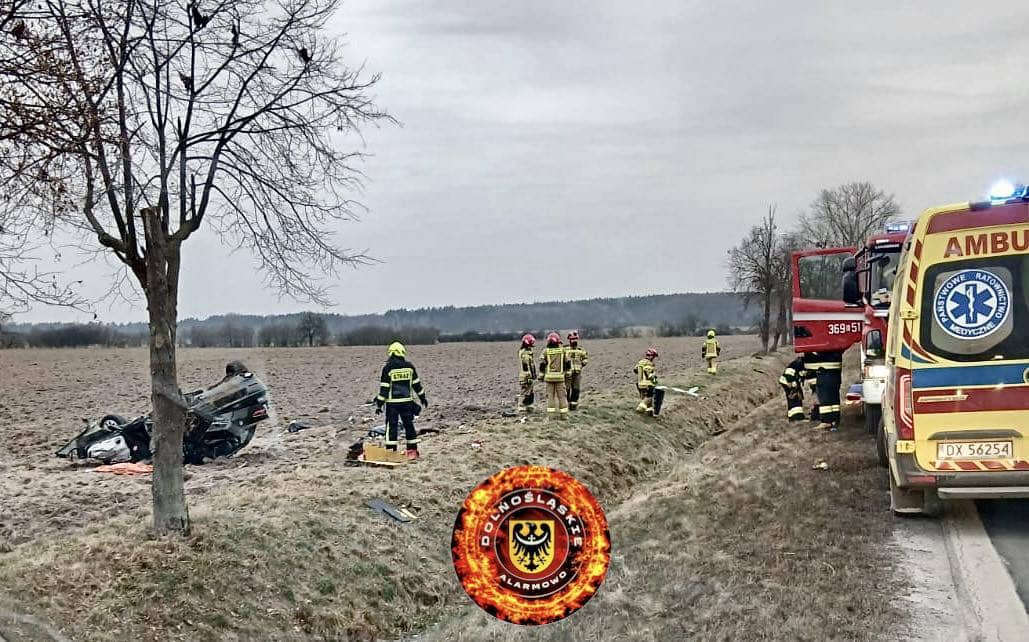 Pijany i naćpany zaliczył dachowanie