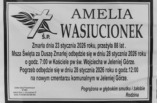 Zmarła Amelia Wasiucionek