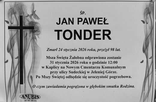 Zmarł Jan Tonder