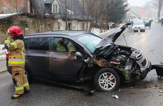 Wypadek, droga w okolicy zablokowana