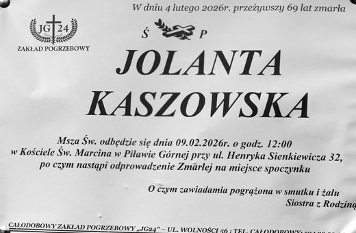 Zmarła Jolanta Kaszowska