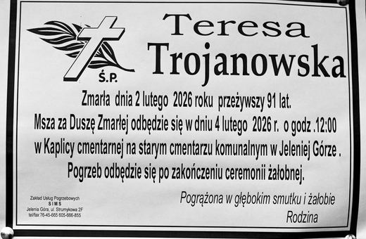 Zmarła Teresa Trojanowska
