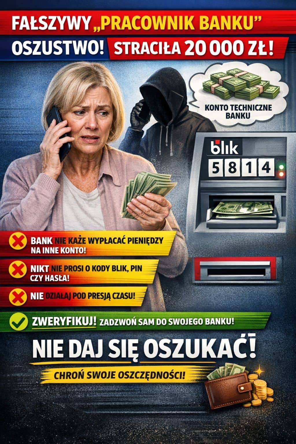 Znowu oszuści – tym razem podszyli się pod policję
