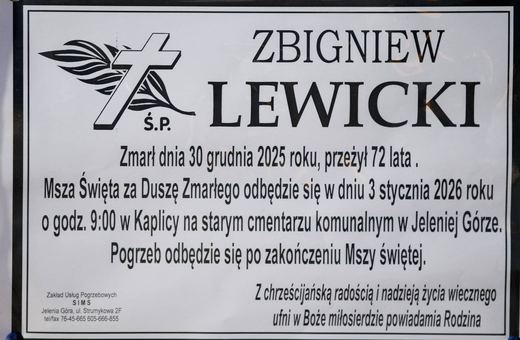 Zmarł Zbigniew Lewicki