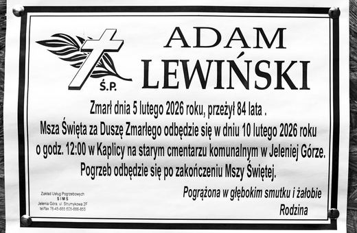 Zmarł Adam Lewiński