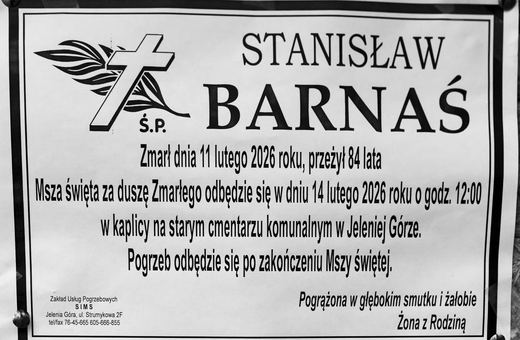 Zmarł Stanisław Barnaś