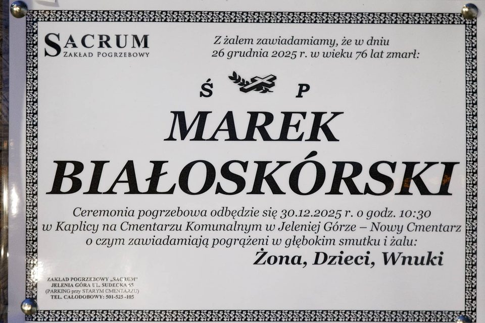 Zmarł Marek Białoskórski