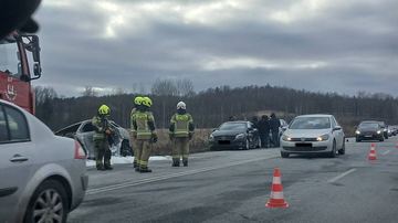 Dramatyczne chwile, Peugeot spłonął doszczętnie