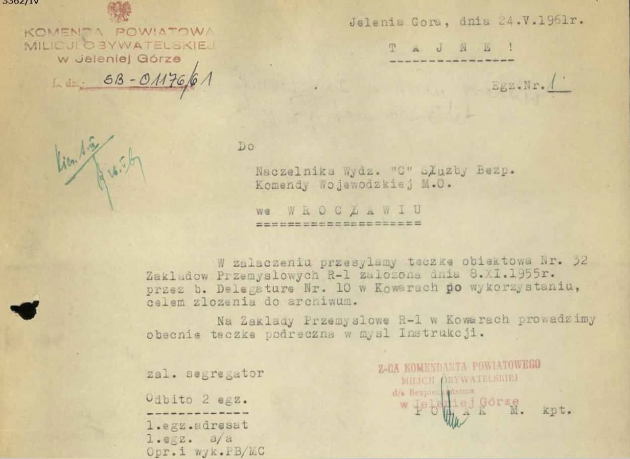 Ściśle tajny obiekt ZPR 1 w Kowarach – agentura UB w akcji cz. 6 (ostatnia)