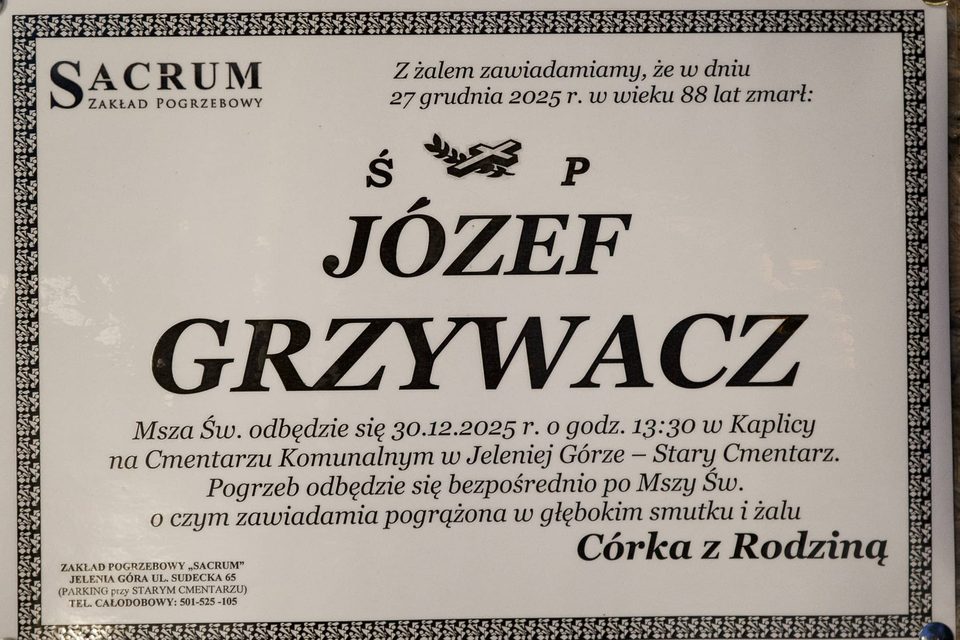 Zmarł Józef Grzywacz