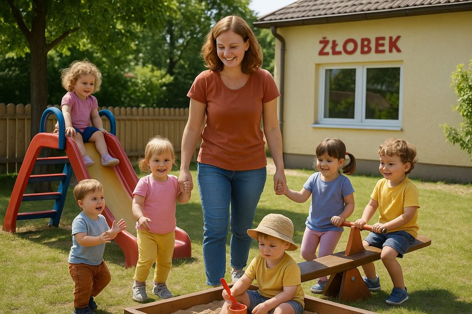 Nowy plac zabaw przy żłobku