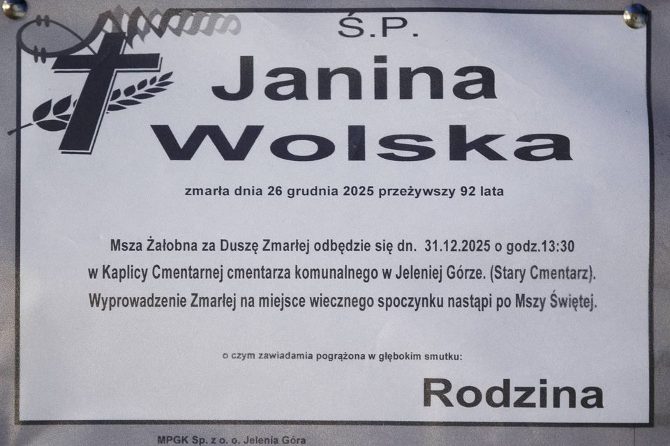 Zmarła Janina Wolska