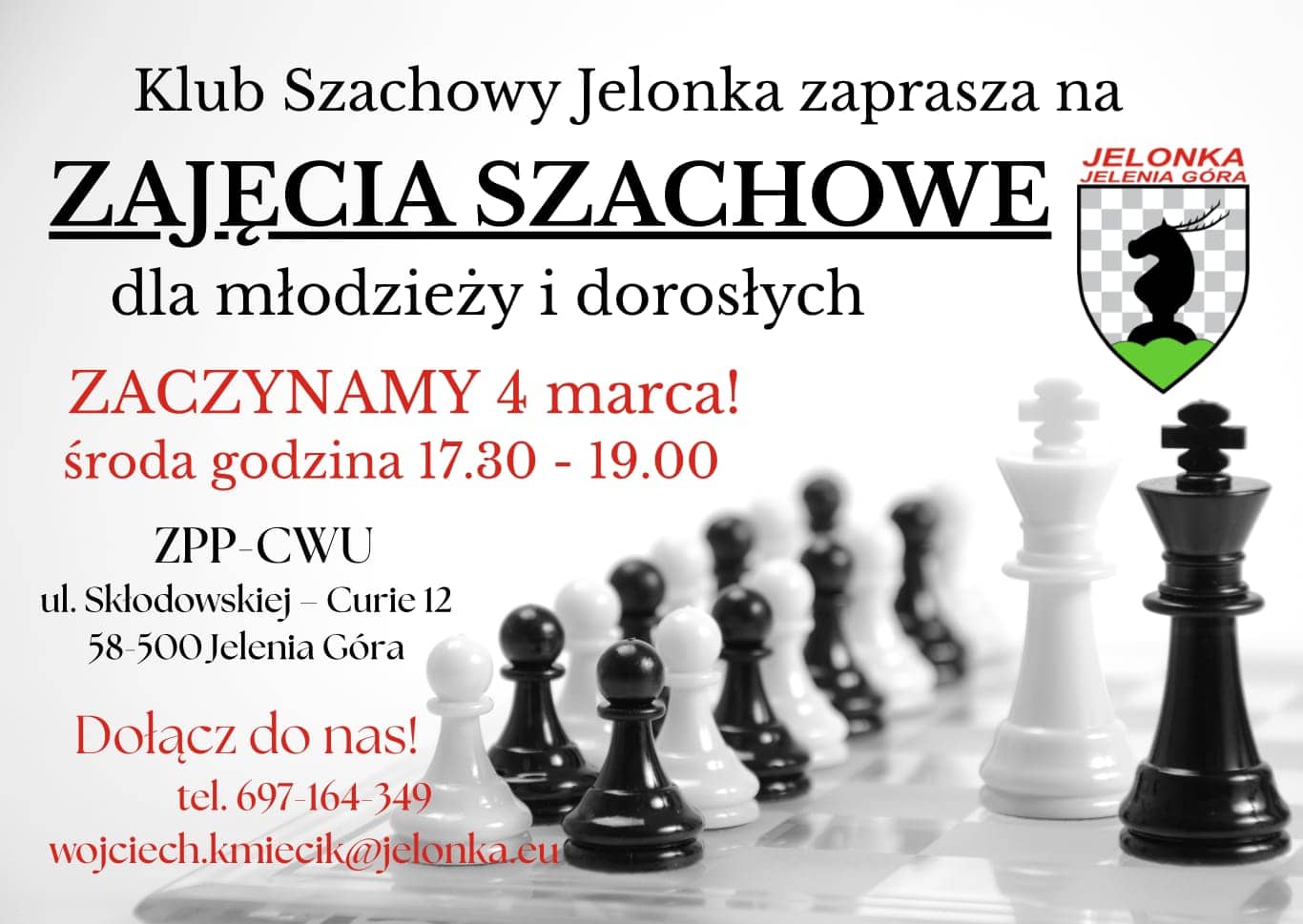 Szachy dla każdego. Nowe zajęcia w Jeleniej Górze