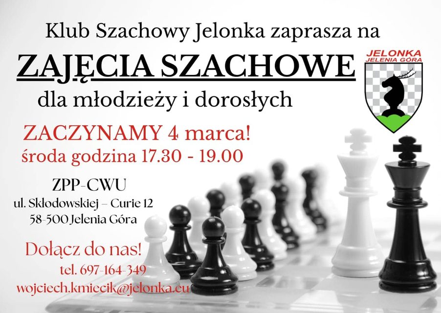 Szachy dla każdego. Nowe zajęcia w Jeleniej Górze