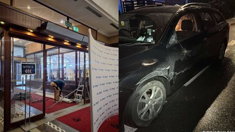 Naćpany Anglik wjechał autem do hotelu