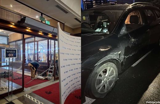 Naćpany Anglik wjechał autem do hotelu