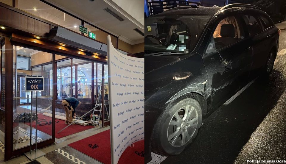 Naćpany Anglik wjechał autem do hotelu