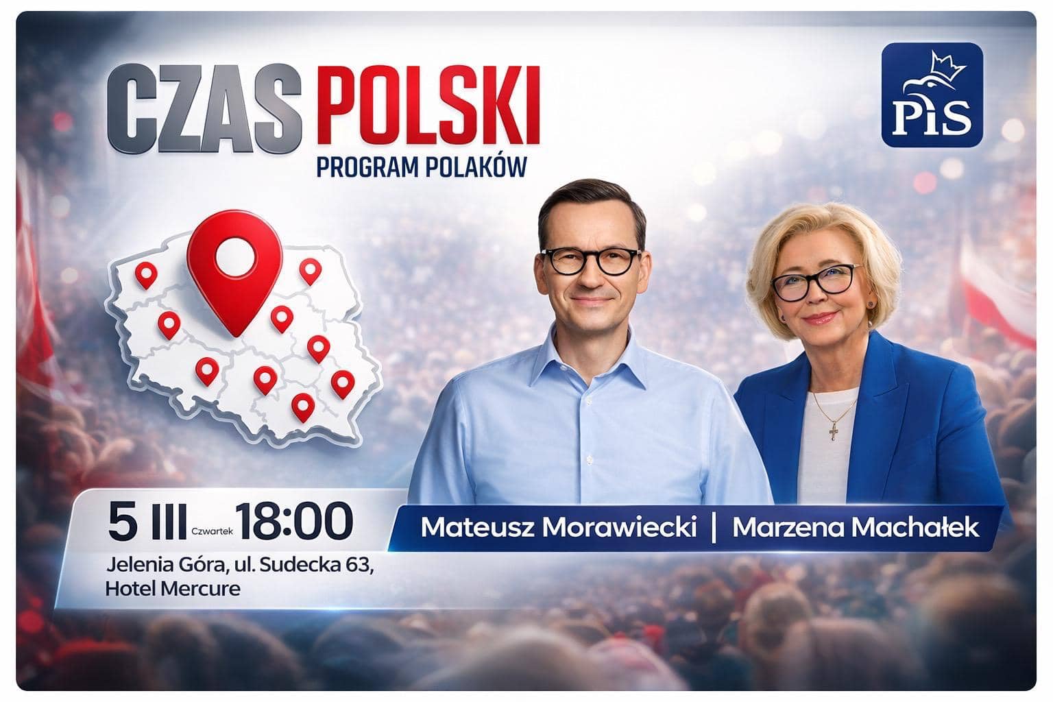Spotkanie z Mateuszem Morawieckim w Jeleniej Górze. Otwarte wydarzenie dla mieszkańców