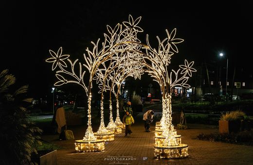 Efektowne iluminacje pod Śnieżką