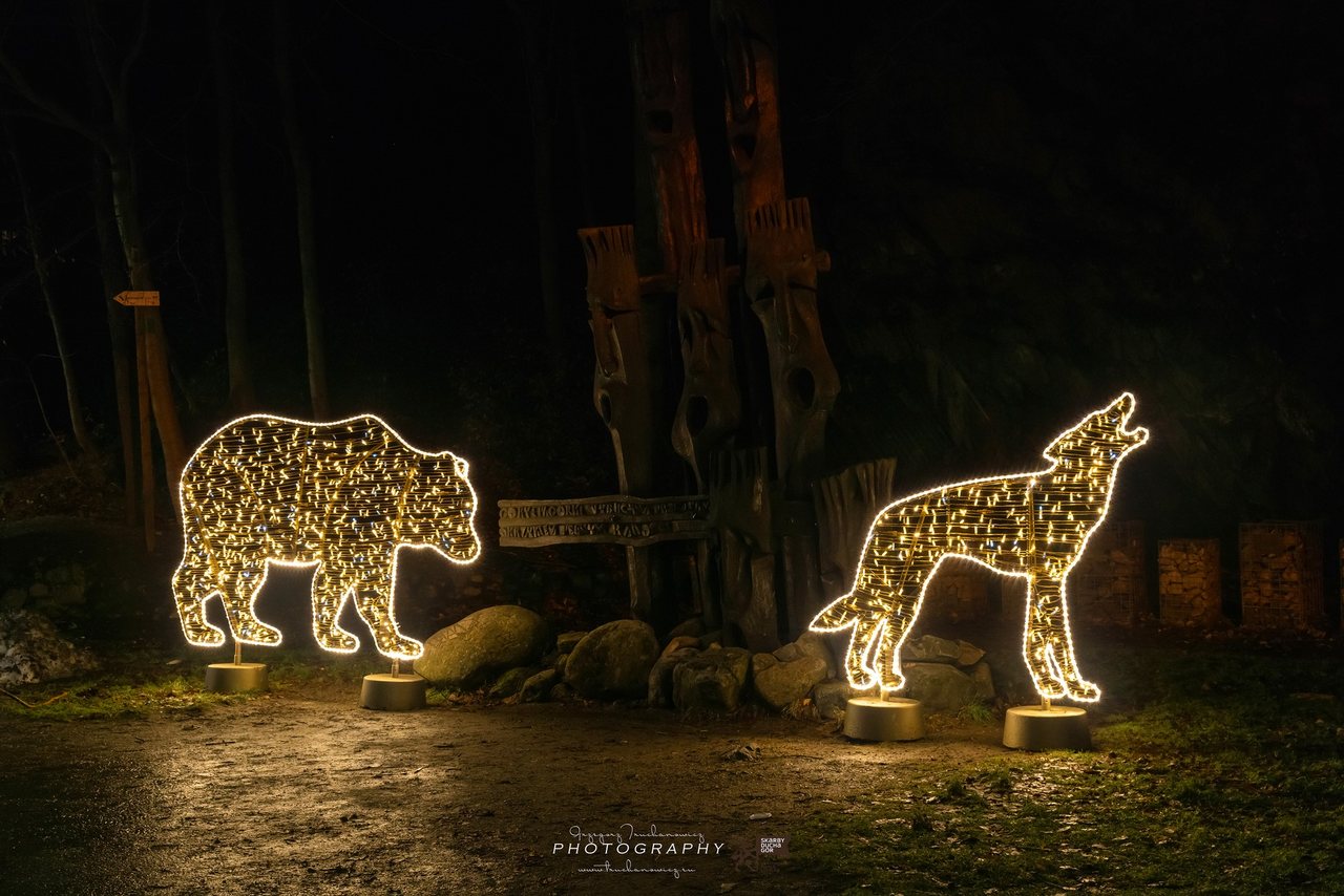 Efektowne iluminacje pod Śnieżką